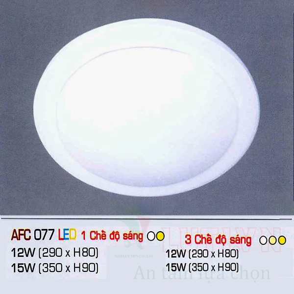Đèn mâm ốp trần led AFC-077-15W-3CĐ
