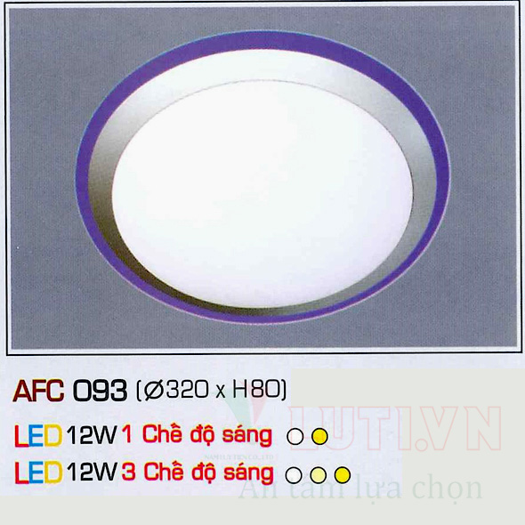 Đèn mâm ốp trần led AFC-093-12W-3CĐ