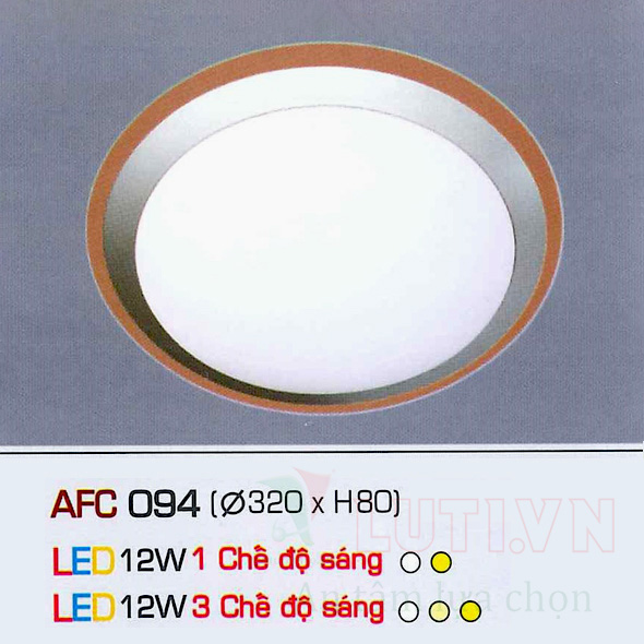 Đèn mâm ốp trần led AFC-094-12W-LED
