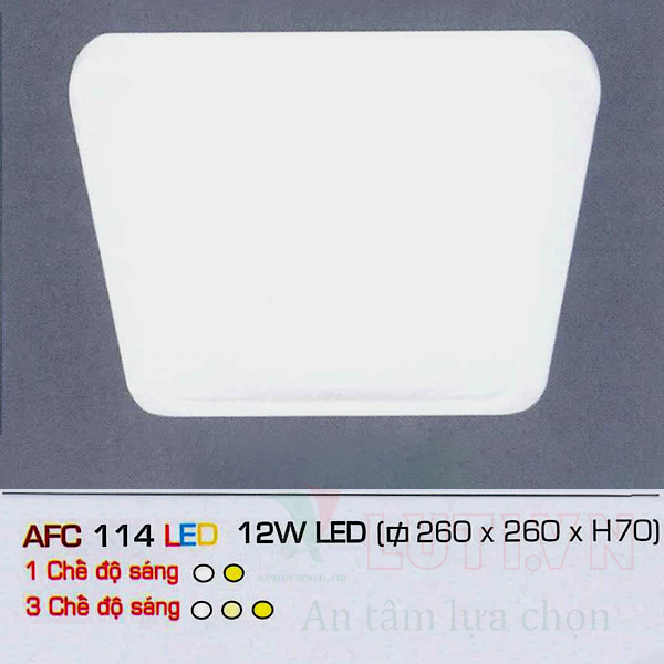 Đèn mâm ốp trần led AFC-114-12W-3CĐ