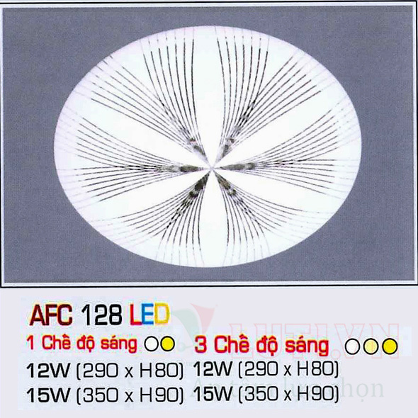 Đèn mâm ốp trần led AFC-128-15W-3CĐ