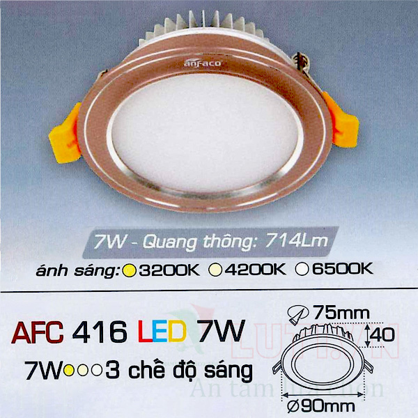 Đèn led âm trần AFC-416-7W