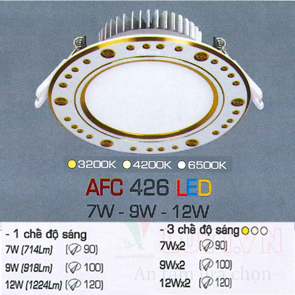 Đèn led âm trần AFC-426-7W