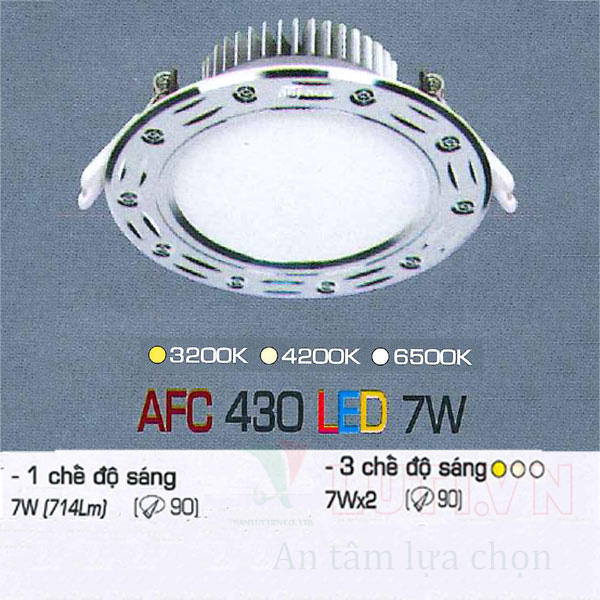 Đèn led âm trần AFC-430-7W