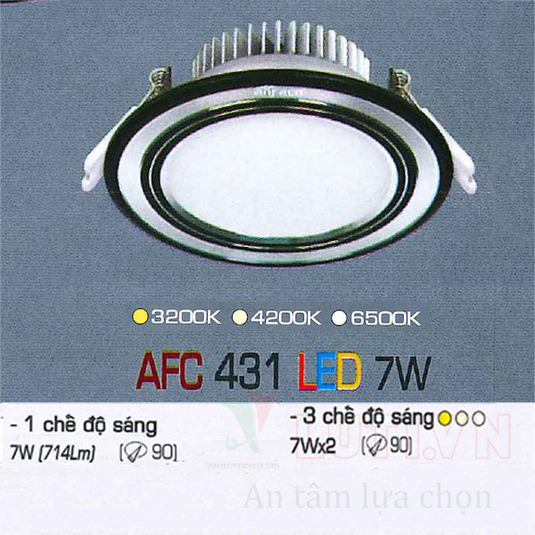 Đèn led âm trần AFC-431-7W