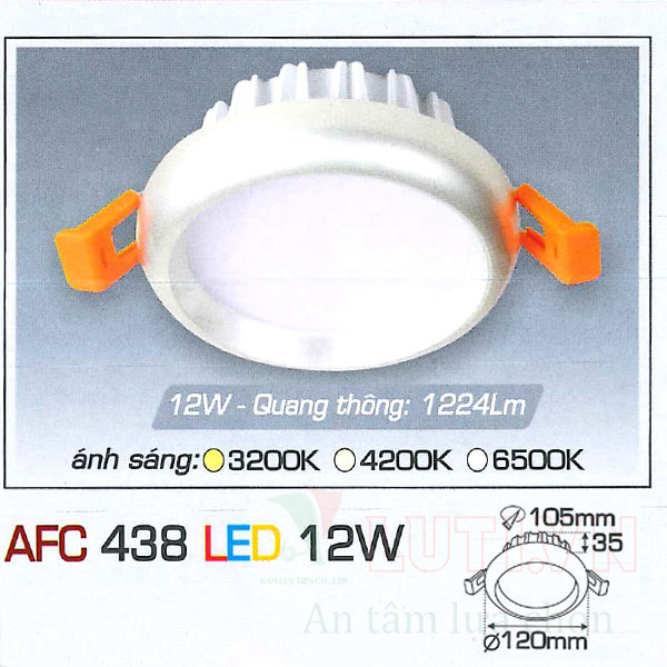 Đèn led âm trần AFC-438-12W