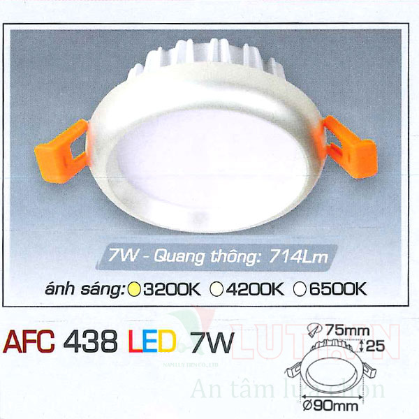 Đèn led âm trần AFC-438-7W