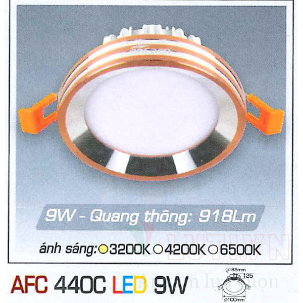 Đèn led âm trần AFC-440C-9W