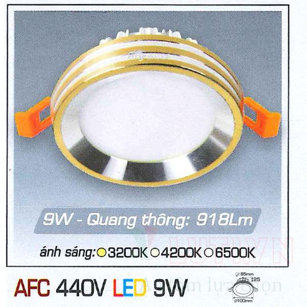 Đèn led âm trần AFC-440V-9W