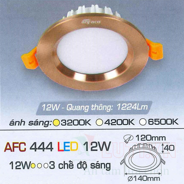 Đèn led âm trần AFC-444-12W