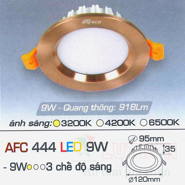 Đèn led âm trần AFC-444-9W-3CĐ