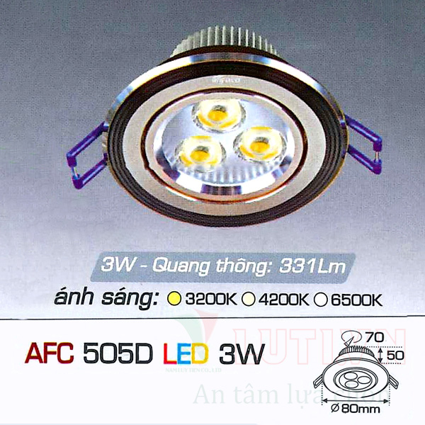 Đèn led âm trần AFC-505D-3W