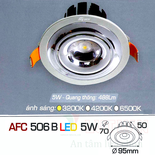 Đèn led âm trần AFC-506B-5W