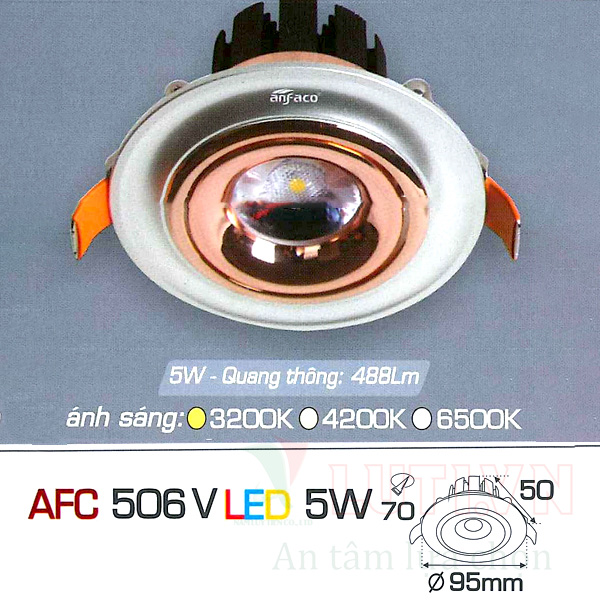 Đèn led âm trần AFC-505V-3W
