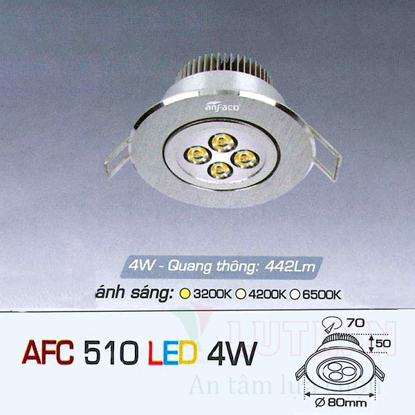 Đèn led âm trần AFC-510-4W