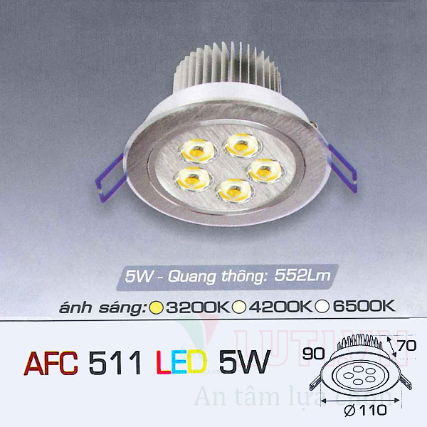 Đèn led âm trần AFC-511-5W