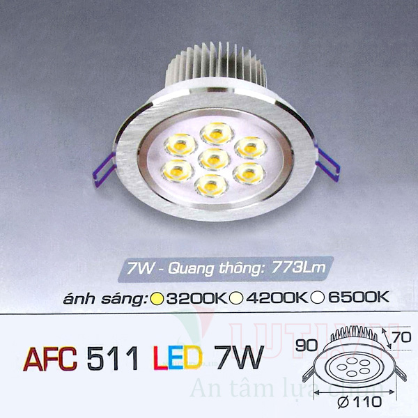 Đèn led âm trần AFC-511-7W
