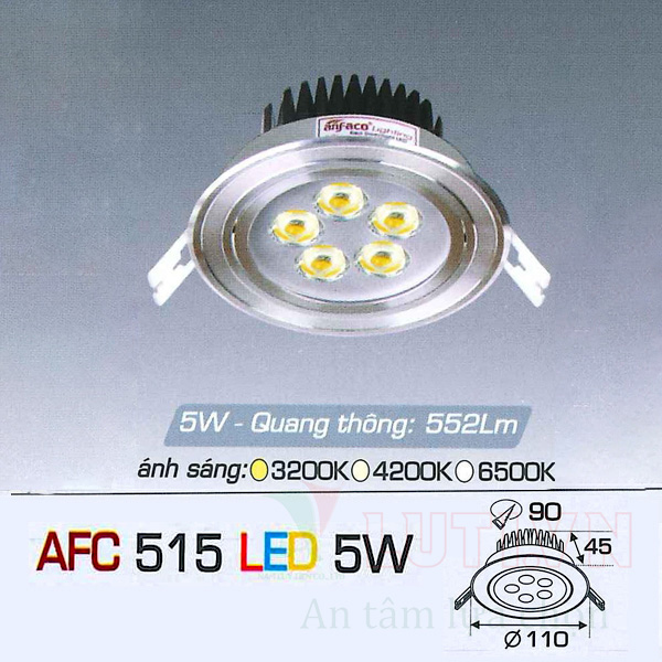 Đèn led âm trầnAFC-515-5W