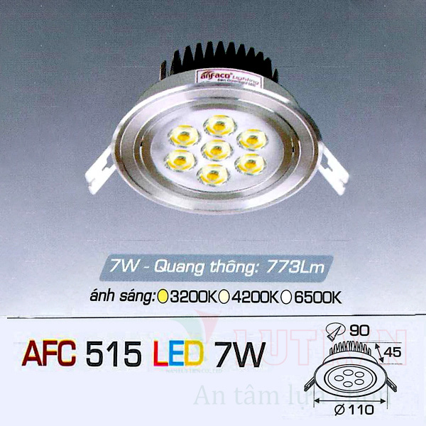 Đèn led âm trần AFC-515-7W