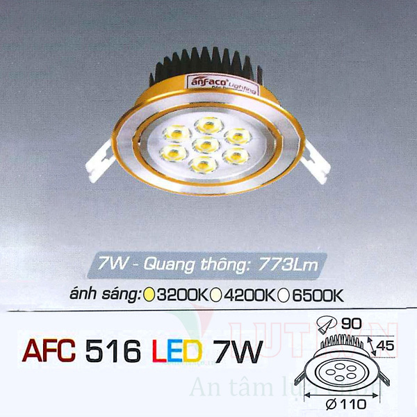 Đèn led âm trần AFC-516-7W