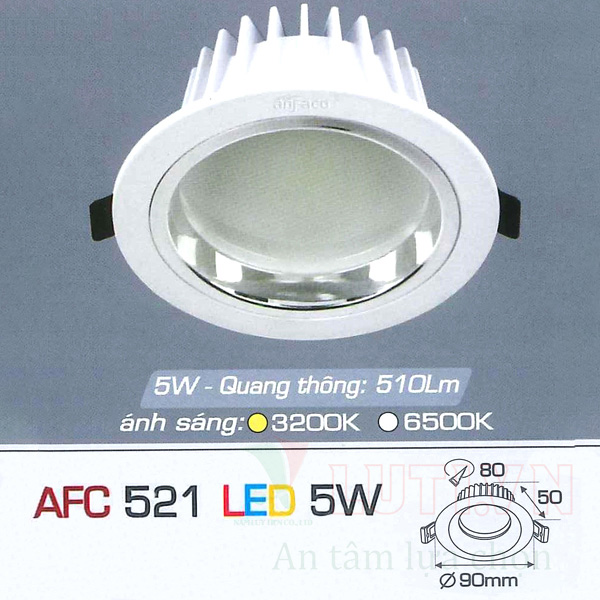 Đèn led âm trần AFC-521-5W