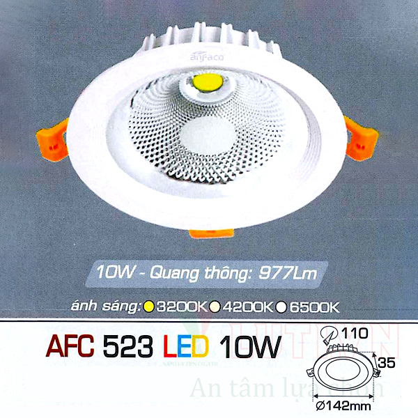 Đèn led âm trần AFC-523-10W