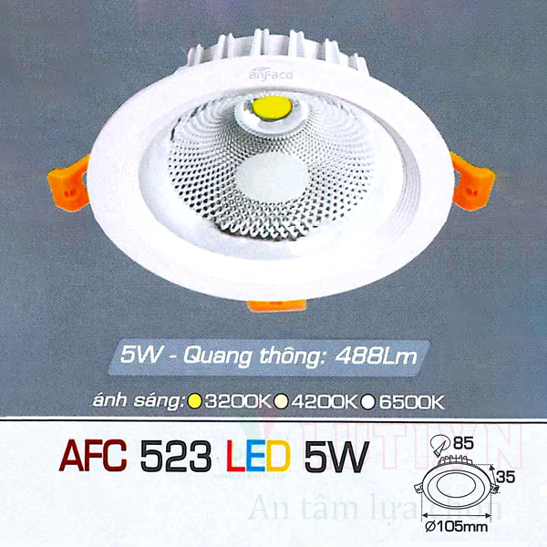 Đèn led âm trần AFC-523-5W