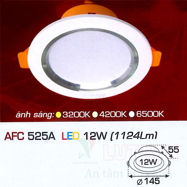 Đèn led âm trần AFC-525A-12W