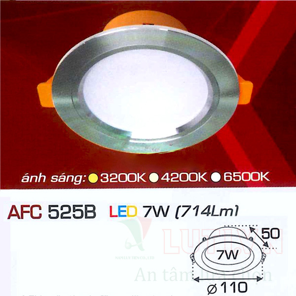 Đèn led âm trần AFC-525B-7W
