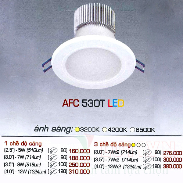 Đèn led âm trần AFC-530T-5W