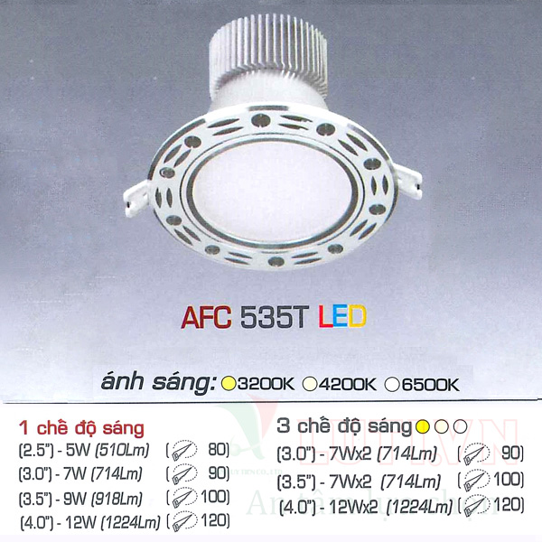 Đèn led âm trần AFC-535T-5W