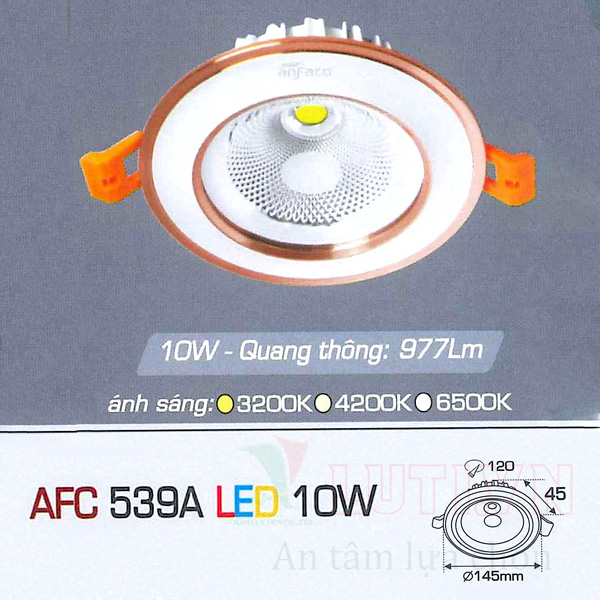 Đèn led âm trần AFC-539A-10W