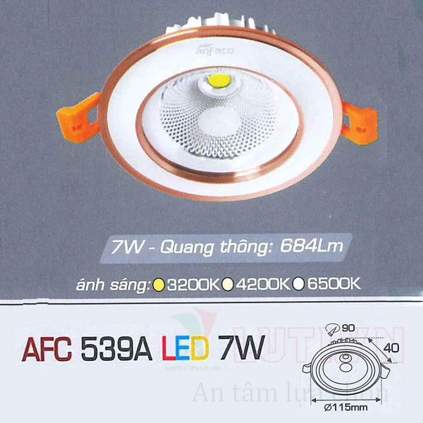 Đèn led âm trần AFC-539A-7W