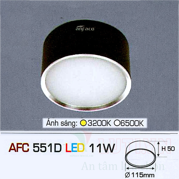 Đèn lon ốp trần nổi AFC-551D-11W