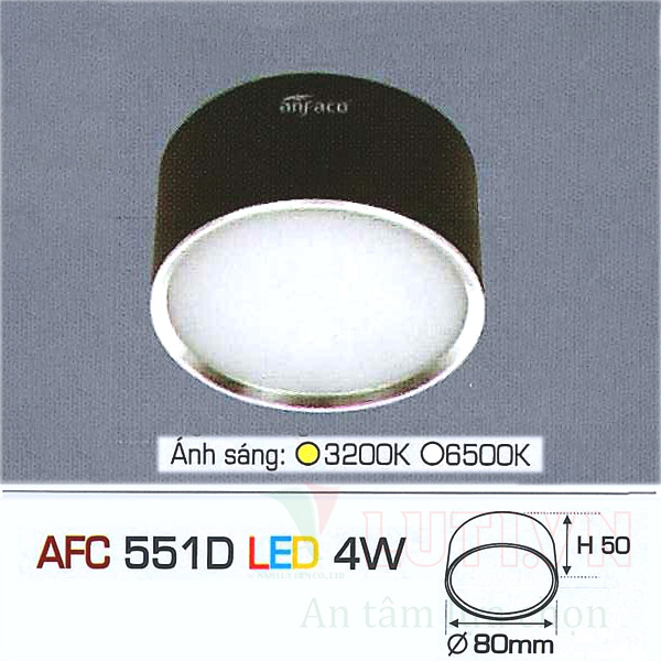Đèn lon ốp trần nổi AFC-551D-4W