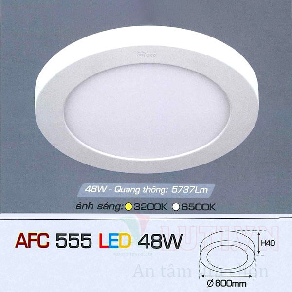 Đèn led ốp trần nổi tròn AFC-555-48W