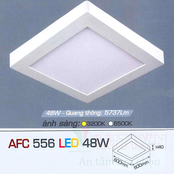 Đèn led ốp trần nổi vuông AFC-556-48W