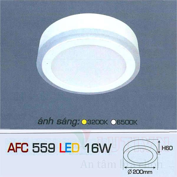 Đèn led ốp trần nổi tròn AFC-559-16W