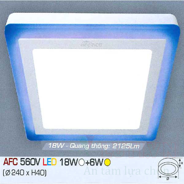 Đèn led ốp trần nổi vuông AFC-560D-24W
