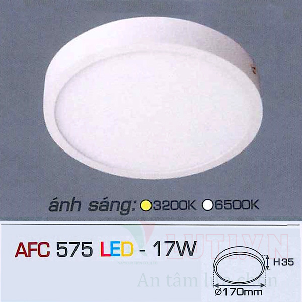 Đèn led ốp trần nổi tròn AFC-575-17W