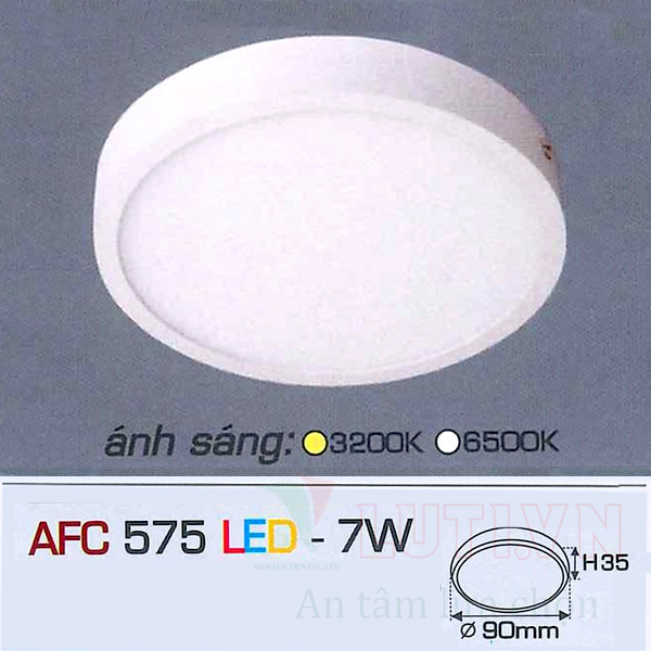 Đèn led ốp trần nổi tròn AFC-575-7W-3200K
