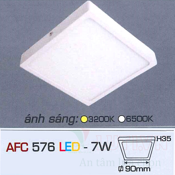 Đèn led ốp trần nổi vuông AFC-576-7W