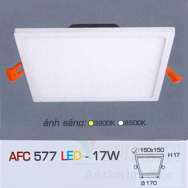 Đèn led ốp trần nổi vuông AFC-577-17W