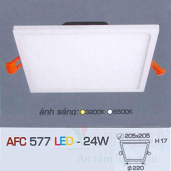 Đèn led ốp trần nổi vuông AFC-577-24W