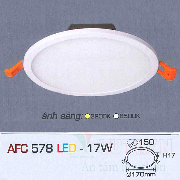 Đèn led ốp trần nổi tròn AFC-578-17W