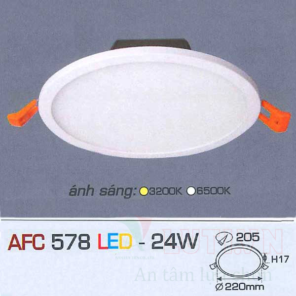 Đèn led ốp trần nổi tròn AFC-578-24W