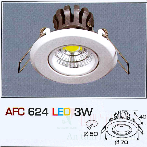 Đèn led âm trần AFC-624-3W