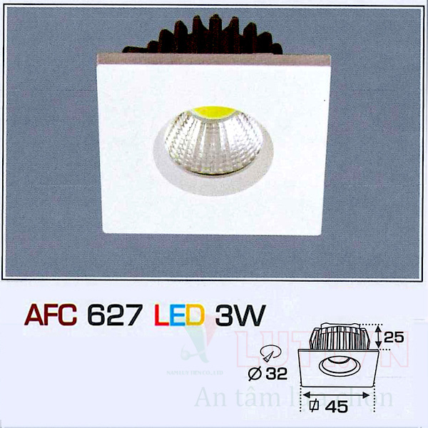 Đèn led âm trần AFC-627-3W