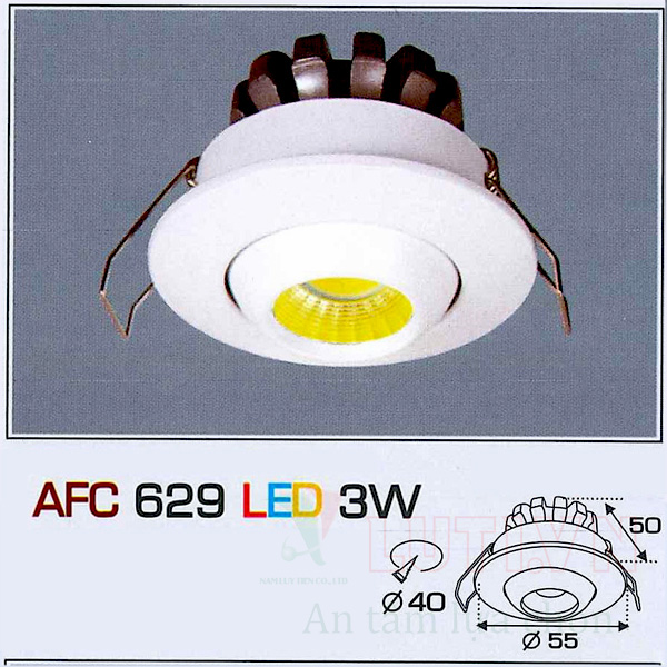 Đèn led âm trần AFC-629-3W