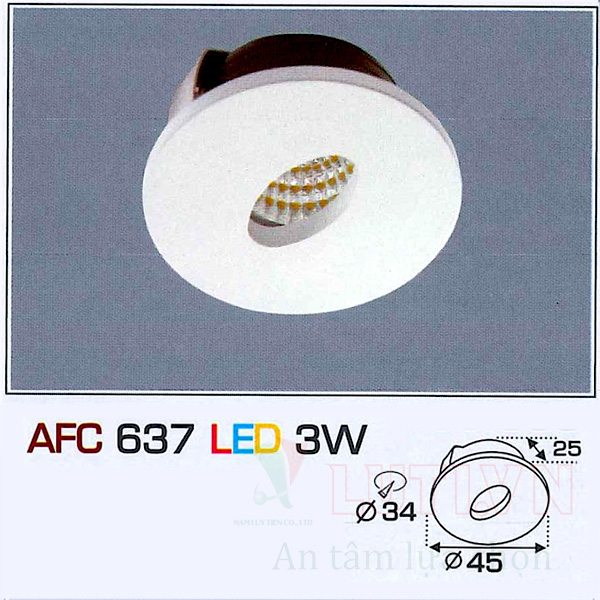 Đèn led âm trần AFC-637-3W
